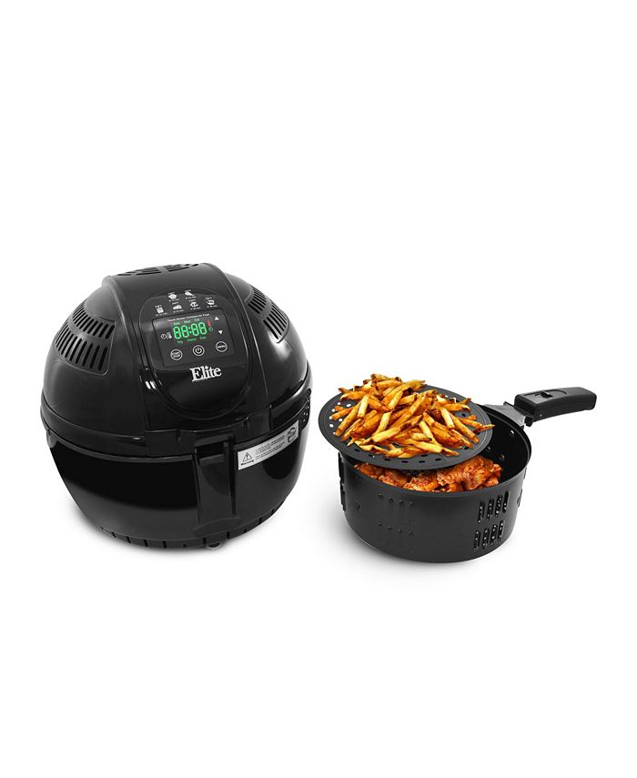 Elite Gourmet Electric 4Qt. Hot Air Fryer Large Capacity-3.2 Lbs of Food,  1350W - Macy's