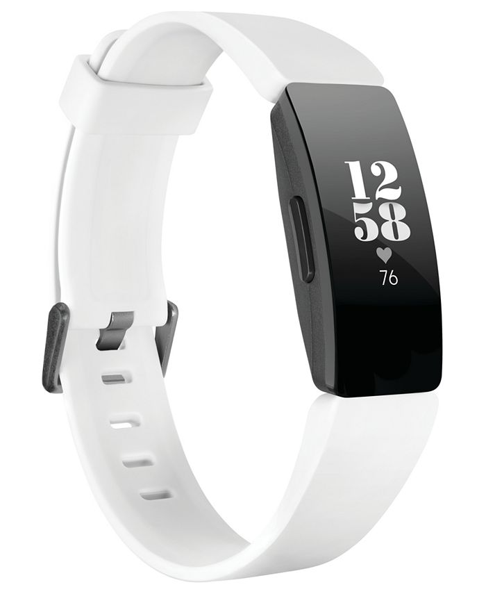 Fitbit Inspire HR White Strap Activity Tracker 16.4mm & Reviews - Macy's