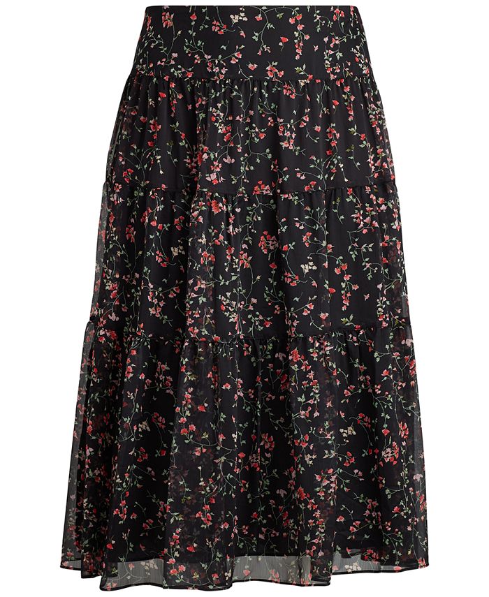 Lauren Ralph Lauren Plus Size Tiered Peasant Skirt - Macy's
