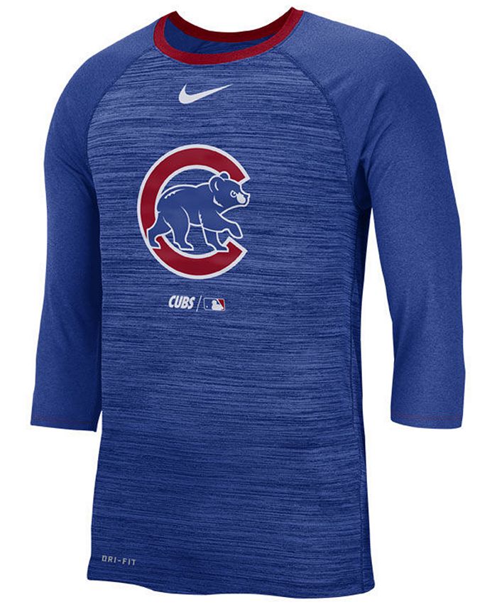 Nike Men's Chicago Cubs Velocity Raglan T-Shirt & Reviews - Sports Fan ...