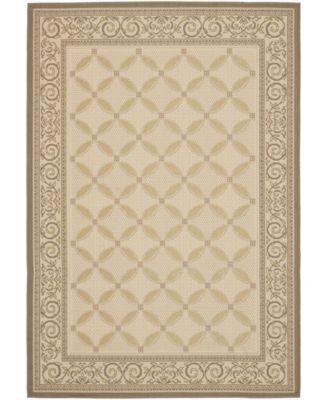 Courtyard CY7107 Beige and Dark Beige 5'3" x 7'7" Outdoor Area Rug