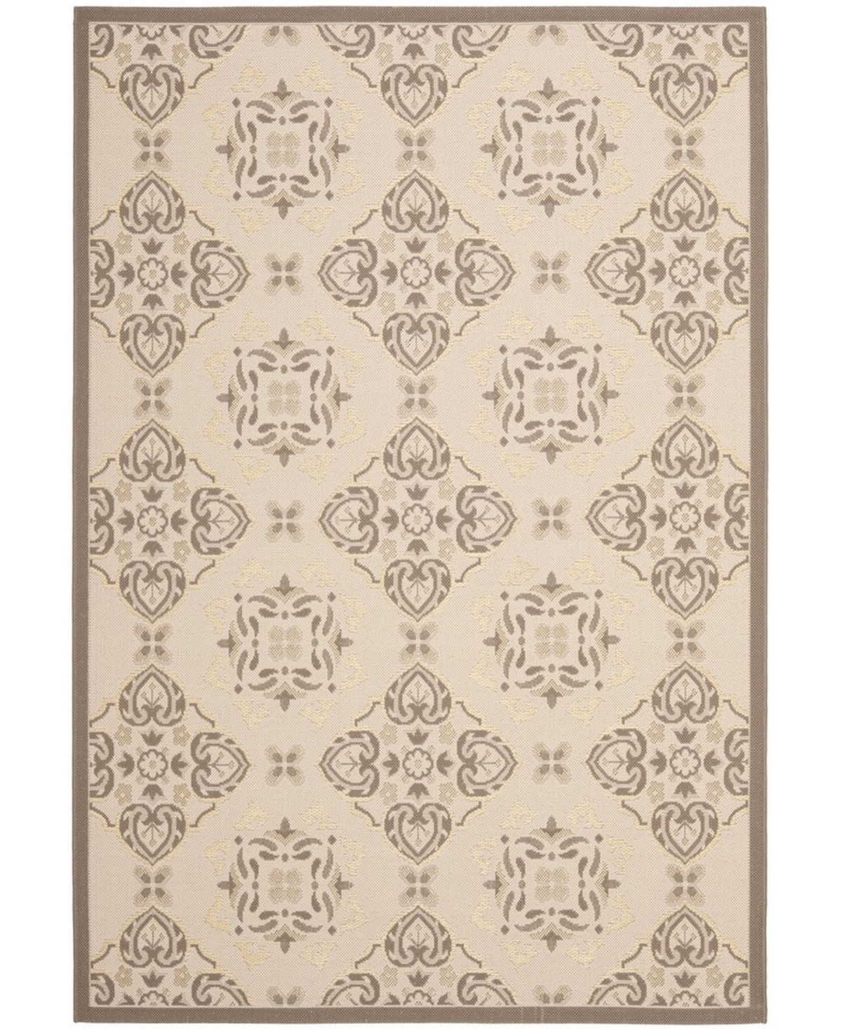 Safavieh Courtyard Beige and Dark Beige 8' x 11' Sisal Weave Outdoor Area Rug - Beige / Da