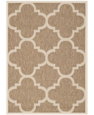 Courtyard CY6243 Brown 5'3" x 7'7" Sisal Weave Outdoor Area Rug
