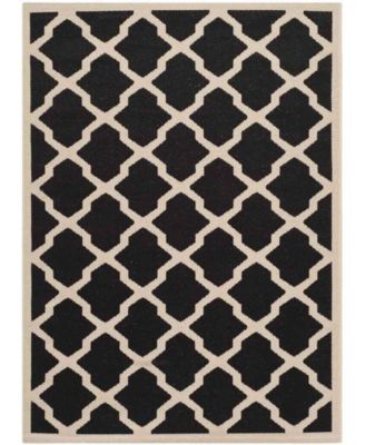Courtyard CY6903 Black and Beige 5'3" x 7'7" Sisal Weave Outdoor Area Rug