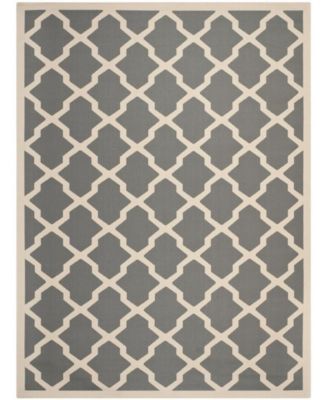 Courtyard CY6903 Anthracite and Beige 8' x 11' Sisal Weave Outdoor Area Rug