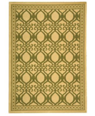 Courtyard CY3040 Natural and Olive 8' x 11' Outdoor Area Rug