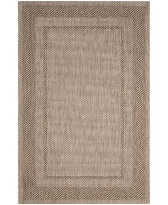 Courtyard CY8477 Beige and Brown 8' x 11' Outdoor Area Rug