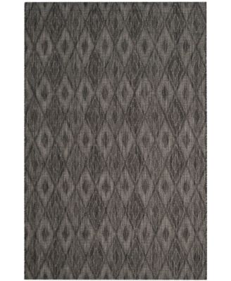 Courtyard CY8522 Black 5'3" x 7'7" Outdoor Area Rug