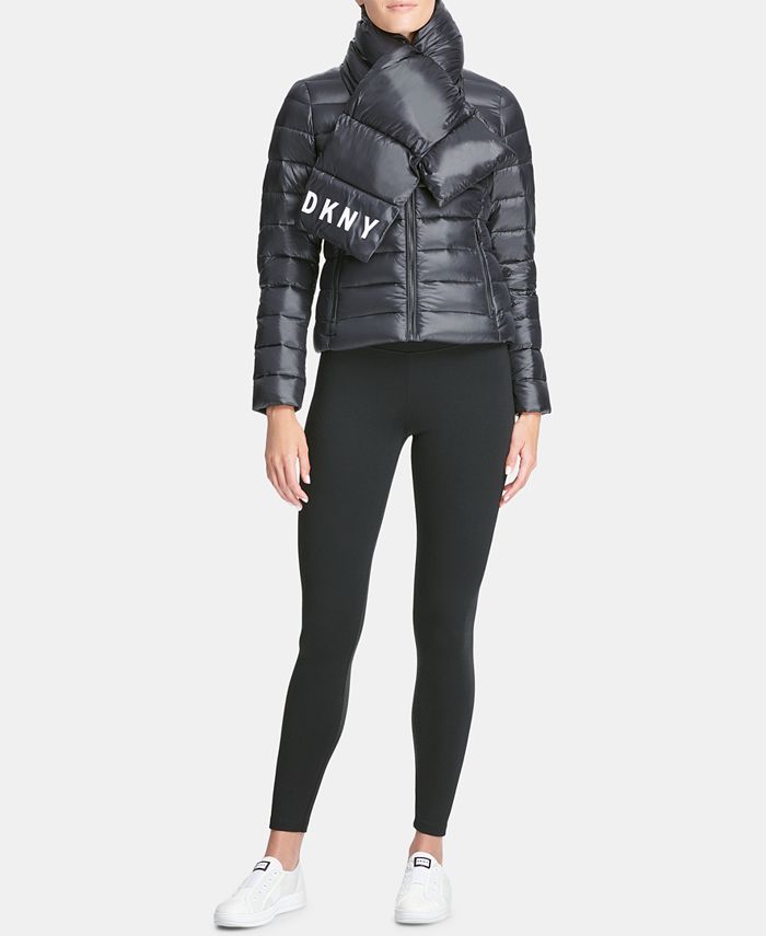 DKNY Sport Scarf Down Jacket, Created for Macy's - Macy's