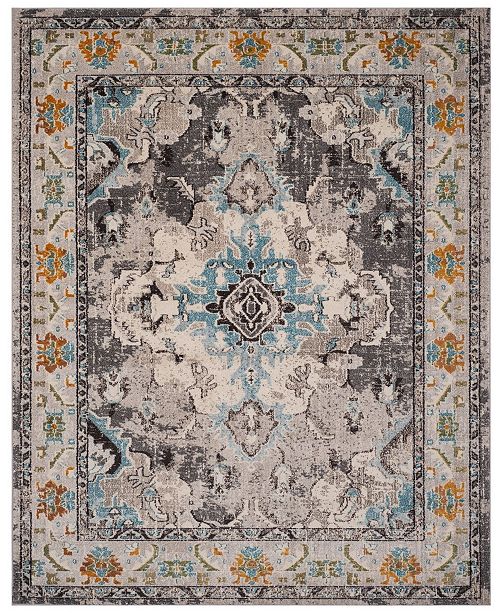Safavieh Monaco Gray And Light Blue 11 X 15 Area Rug Reviews Rugs Macy S