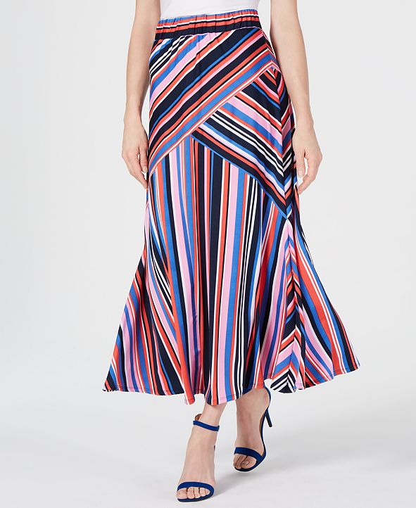 NY Collection Petite Striped Maxi Skirt & Reviews - Skirts - Petites ...