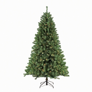 Puleo International 9 Ft. Pre-lit Noble Fir Artificial Christmas Tree With 1000 Clear Ul Listed Lights In Green