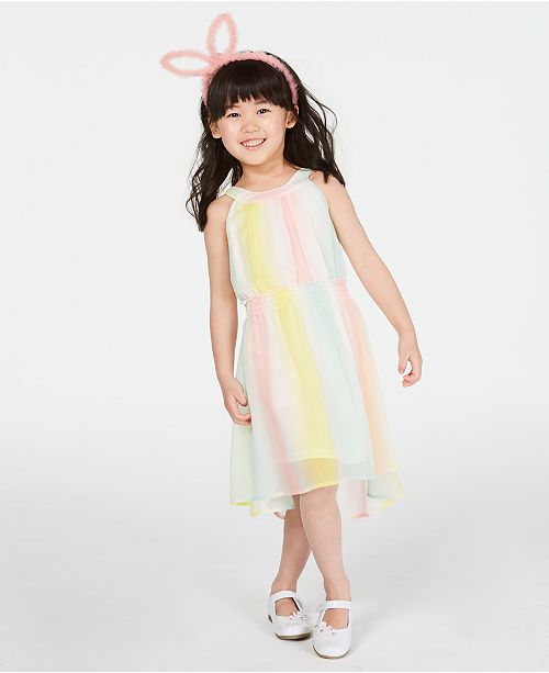 Epic Threads Little Girls Striped Chiffon Dress, Created for Macy's