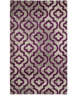 Safavieh Porcello Light Gray and Purple 3' x 5' Area Rug