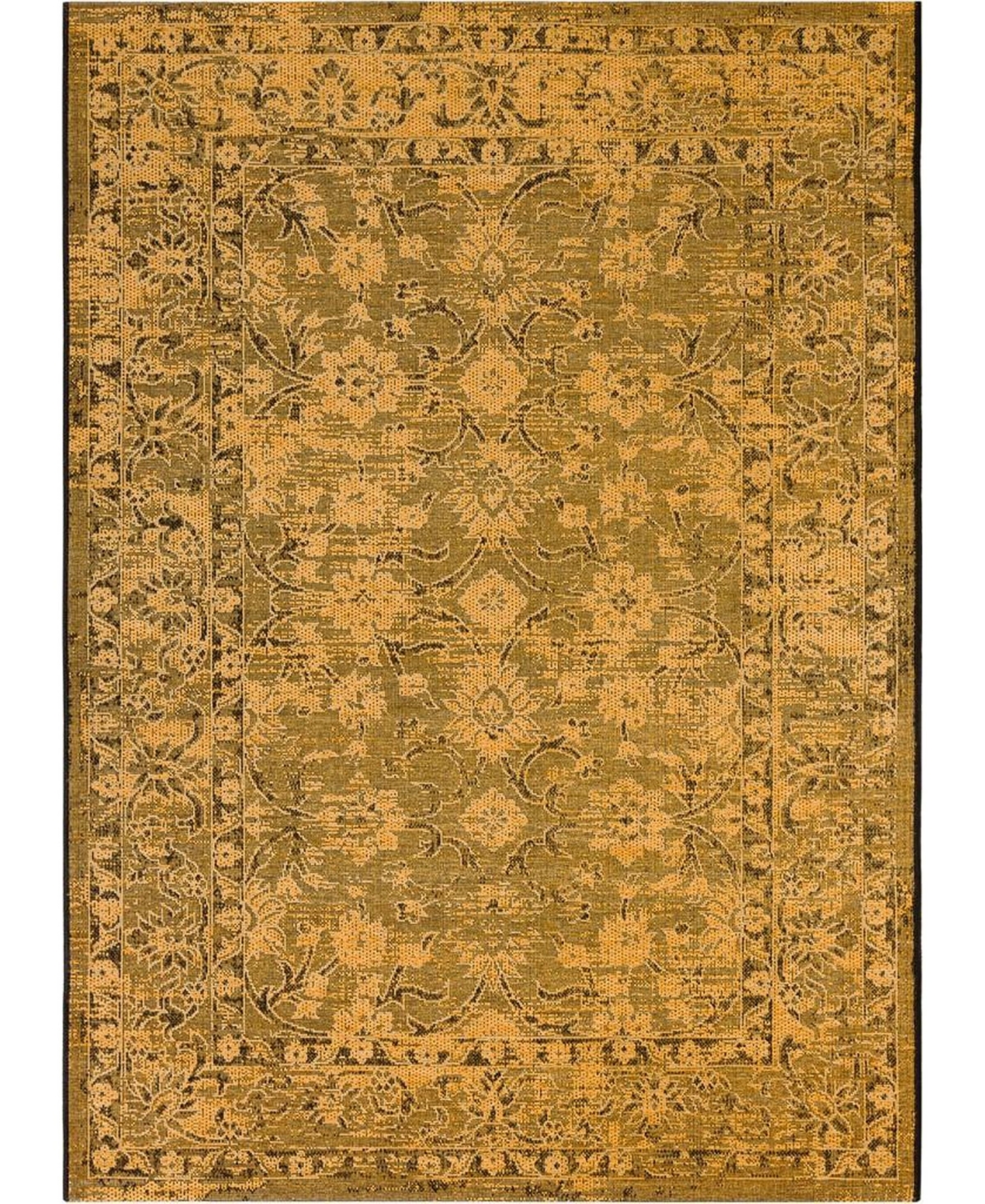 Safavieh Palazzo Black and Creme 8' x 11' Area Rug - Orange