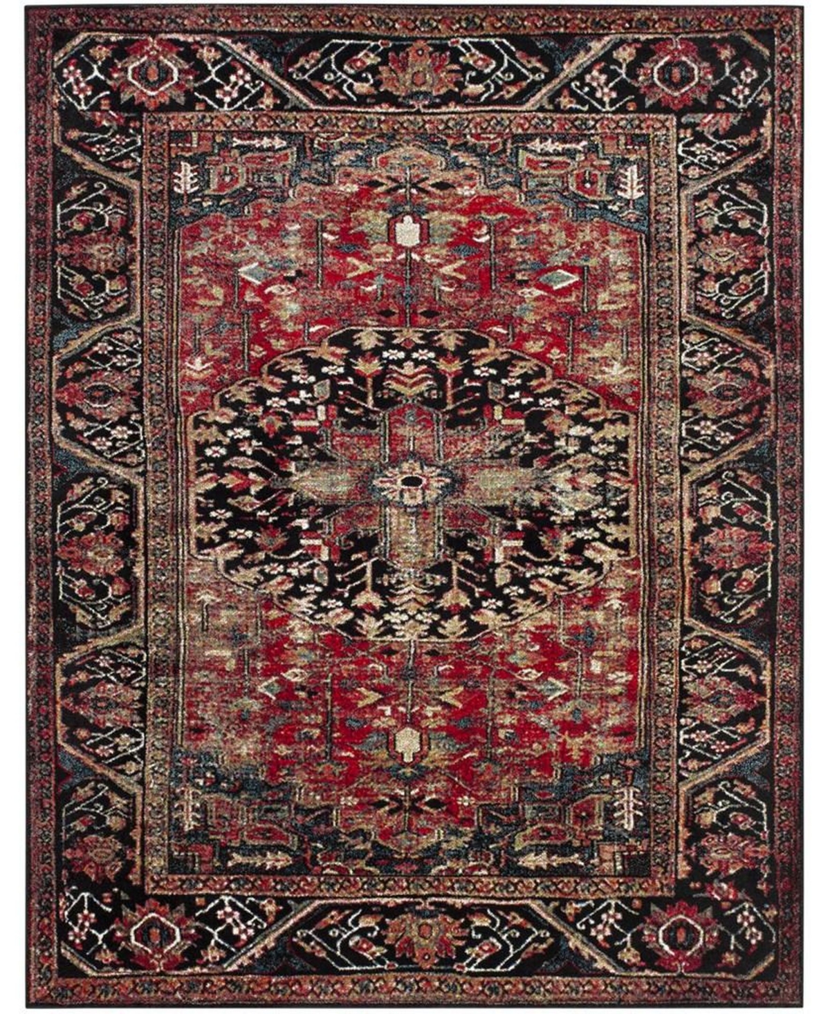 Safavieh Vintage Hamadan Red and Multi 9' x 12' Area Rug - Red
