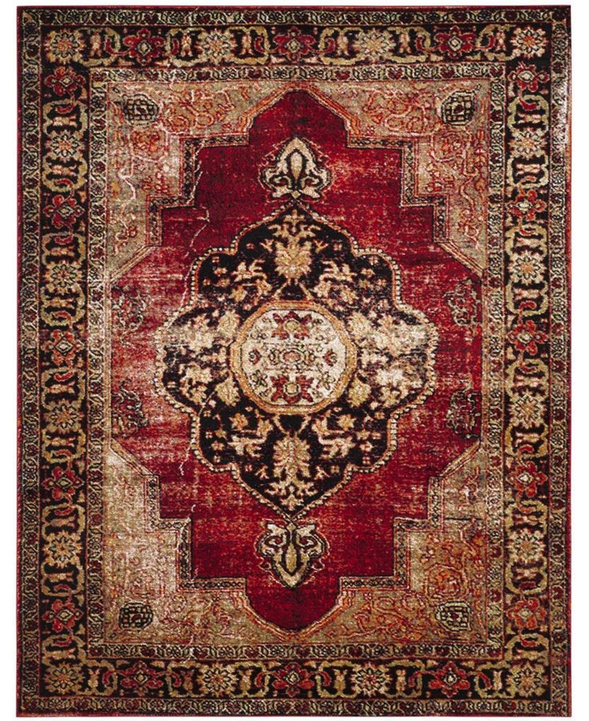 Safavieh Vintage Hamadan Red and Multi 9' x 12' Area Rug - Red