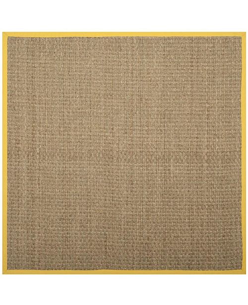 Safavieh Natural Fiber Natural And Gold 6 X 6 Sisal Weave Square Area Rug Reviews Rugs Macy S