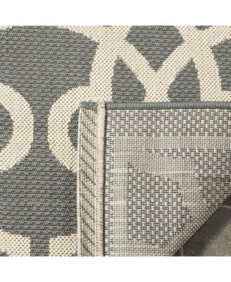 Courtyard CY6071 Gray and Beige 5'3" x 7'7" Outdoor Area Rug