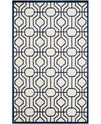 Amherst Ivory and Navy 5' x 8' Area Rug