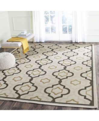 Courtyard CY7938 Beige and Black 8' x 11' Outdoor Area Rug