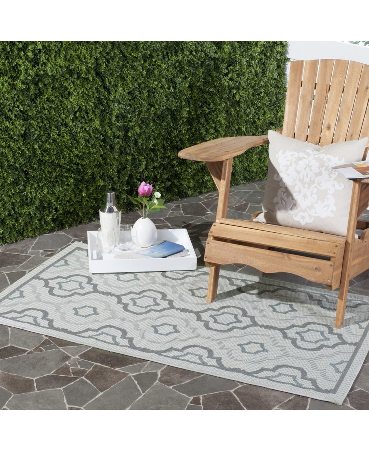 Safavieh Courtyard CY7938 Light Gray and Anthracite 2'7