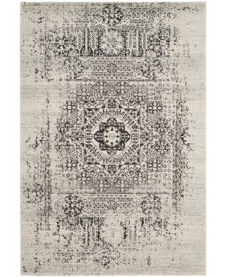 Evoke EVK260 Ivory and Black 5'1" x 7'6" Area Rug