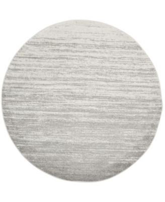 Adirondack Ivory and Silver 10' x 10' Round Area Rug