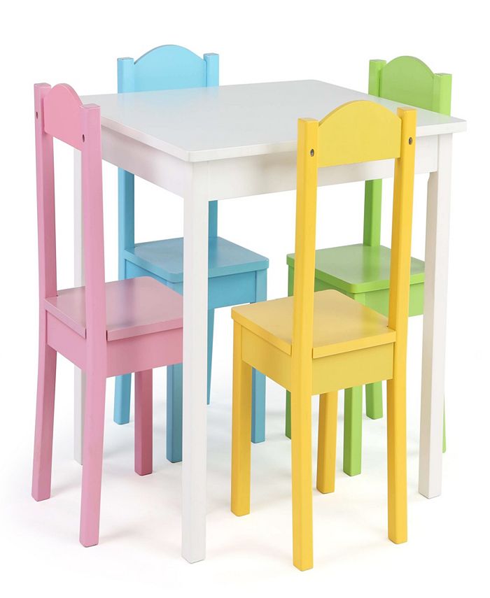 Humble Bee Kids Wood Table and 4 Chairs Set - Macy's