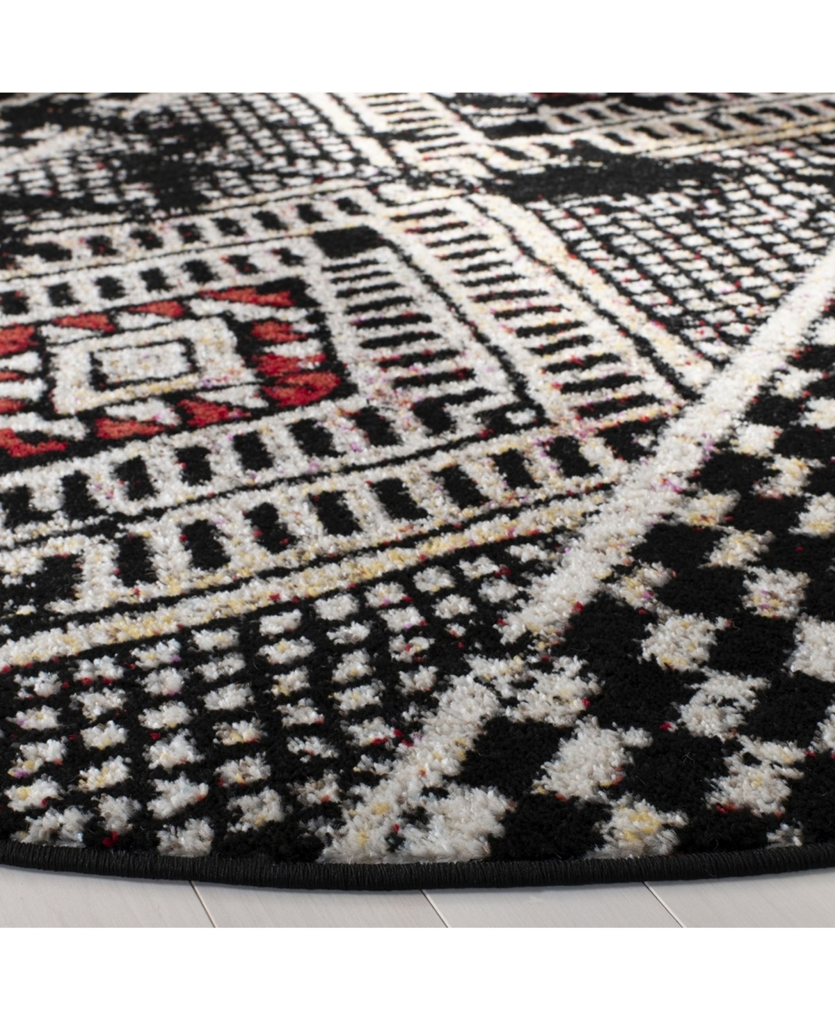 Safavieh Adirondack 202and Light Gray x Area Rug - Black