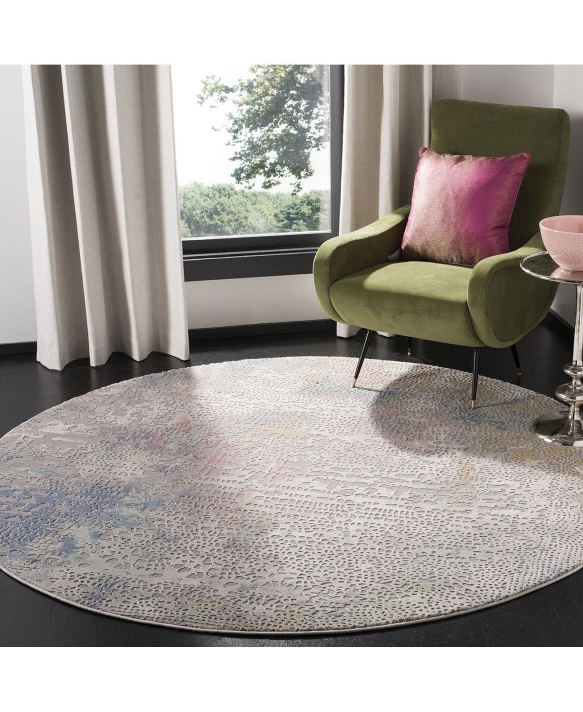 Safavieh Meadow MDW181and Gold x Area Rug - Gray