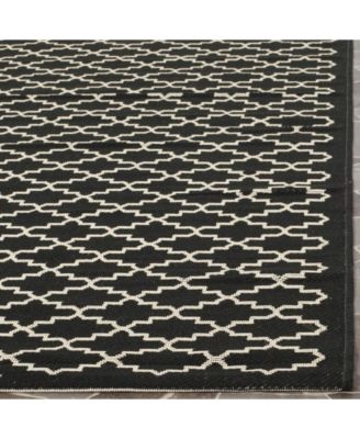 Courtyard CY6919 Black and Beige 5'3" x 7'7" Outdoor Area Rug