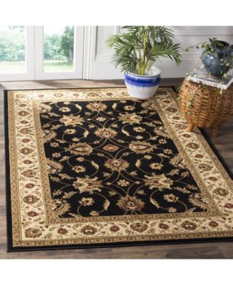 Lyndhurst LNH553 Black and Ivory 5'3" x 7'6" Area Rug