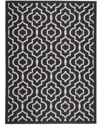 Courtyard CY6926 Black and Beige 8' x 11' Sisal Weave Outdoor Area Rug