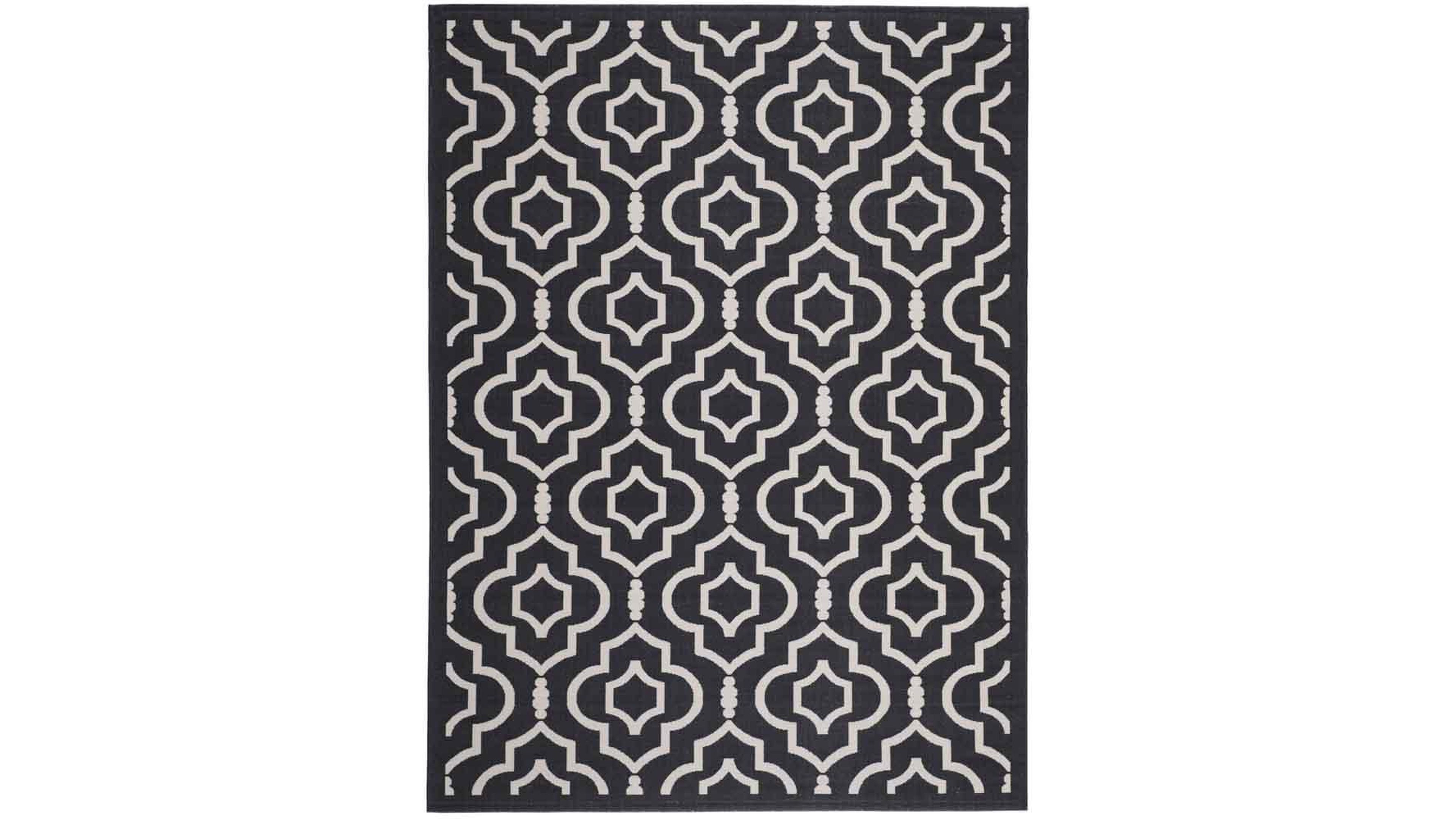 Safavieh Courtyard CY6926 Black and Beige 8' x 11' Sisal Weave Outdoor Area Rug