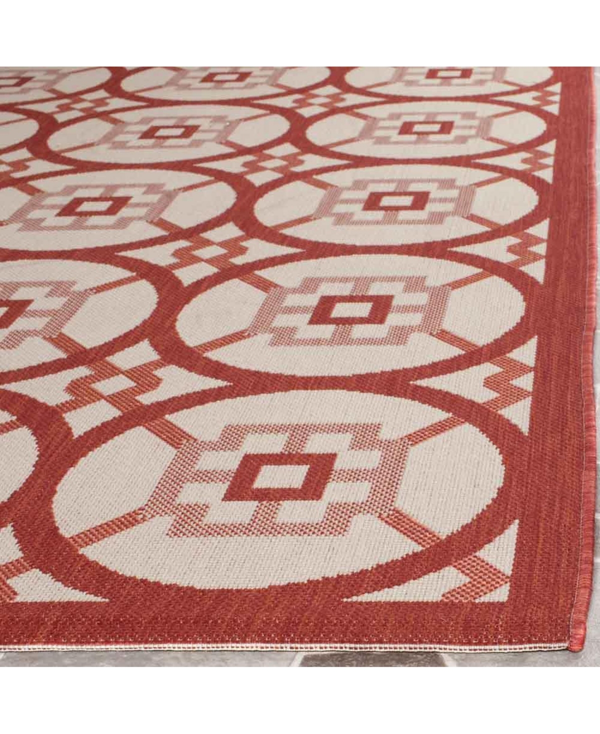 Safavieh Courtyard CY7476and Red 5'3