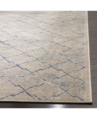 Brentwood BNT809 Light Gray and Blue 5'3" x 7'6" Area Rug
