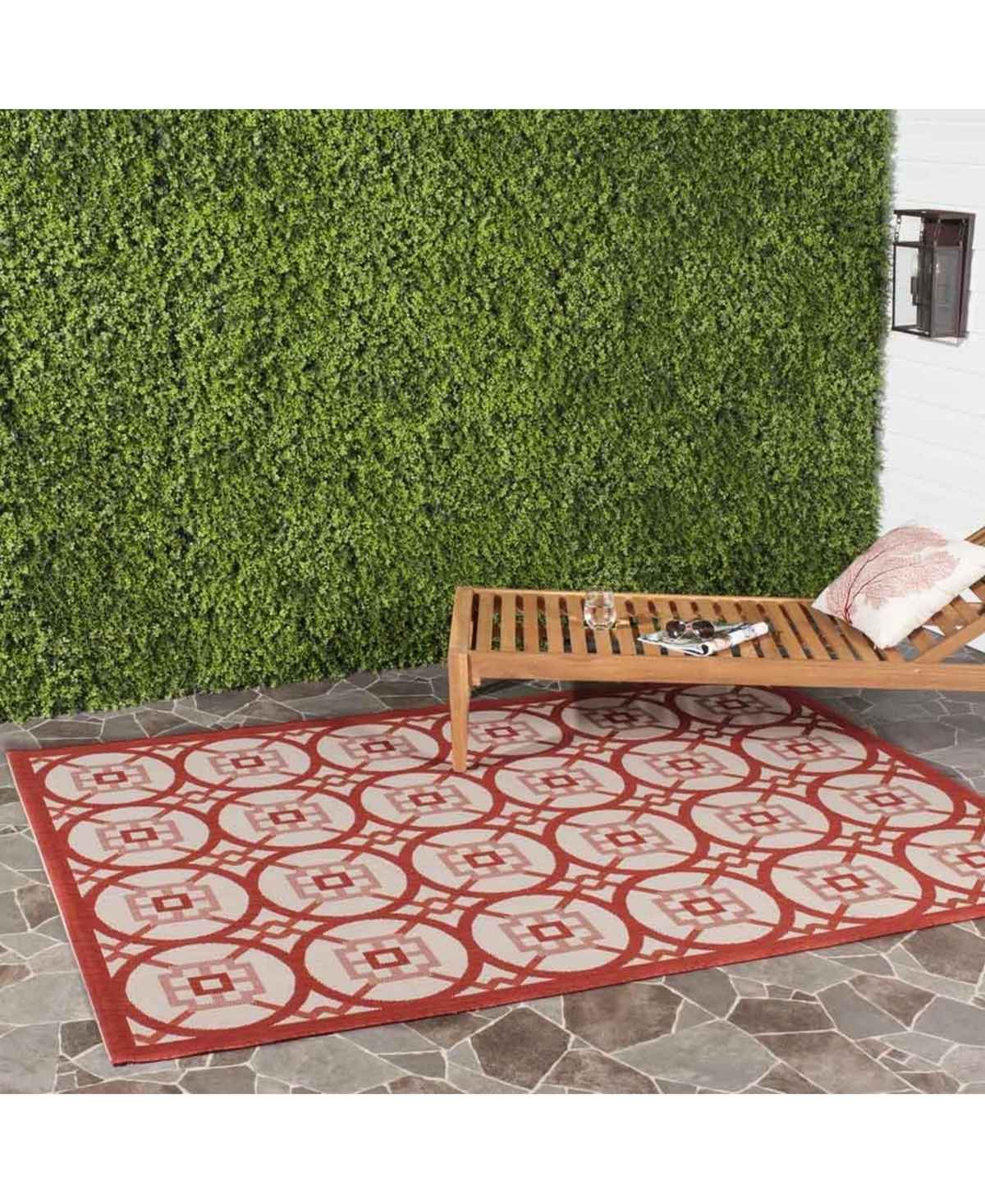 Safavieh Courtyard CY7476and Red 5'3