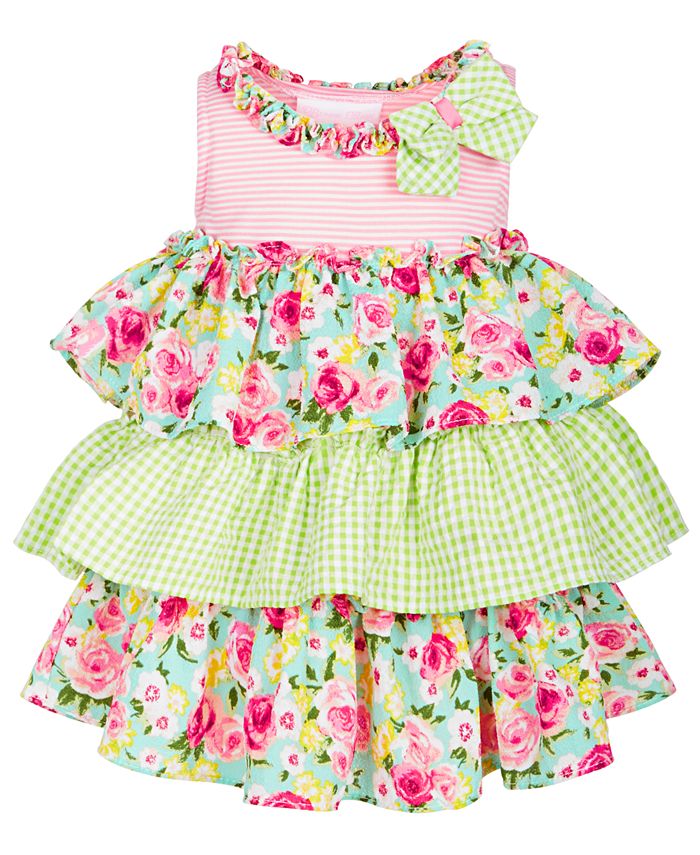 Bonnie Baby Baby Girls Tiered Ruffle Dress Macy s