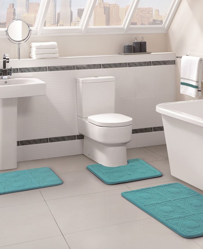 VCNY Home Byzantine 3Pc. Memory Foam Bath Rug Set Macy's