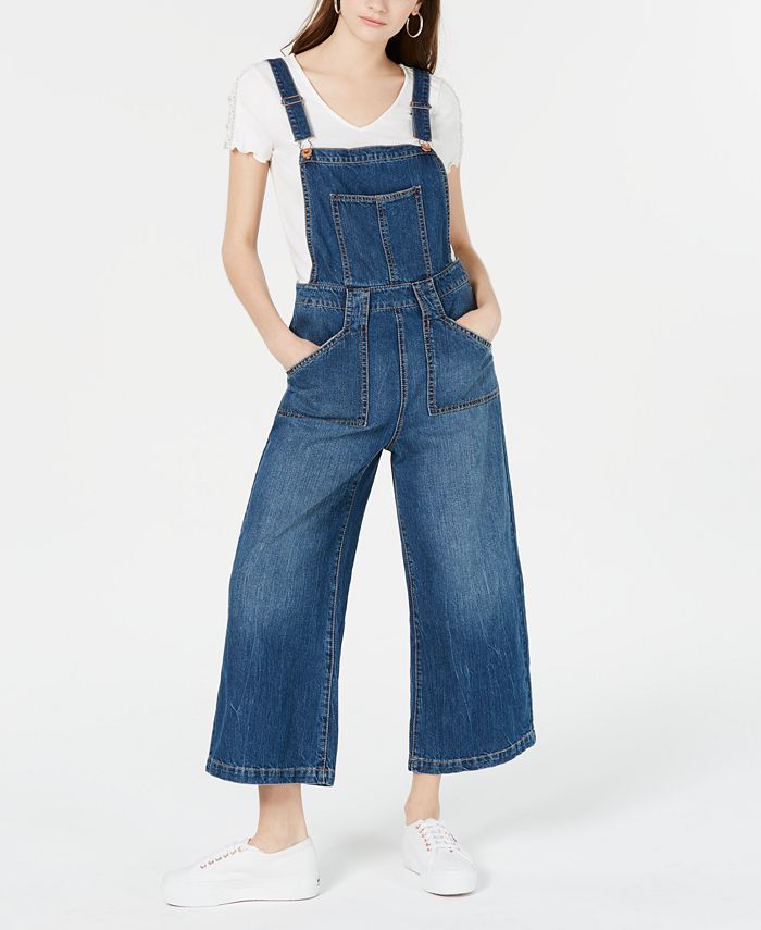 Macy's denim best sale overalls