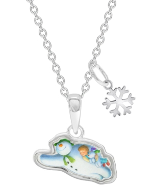 image of Snowman Flying Pendant Necklace