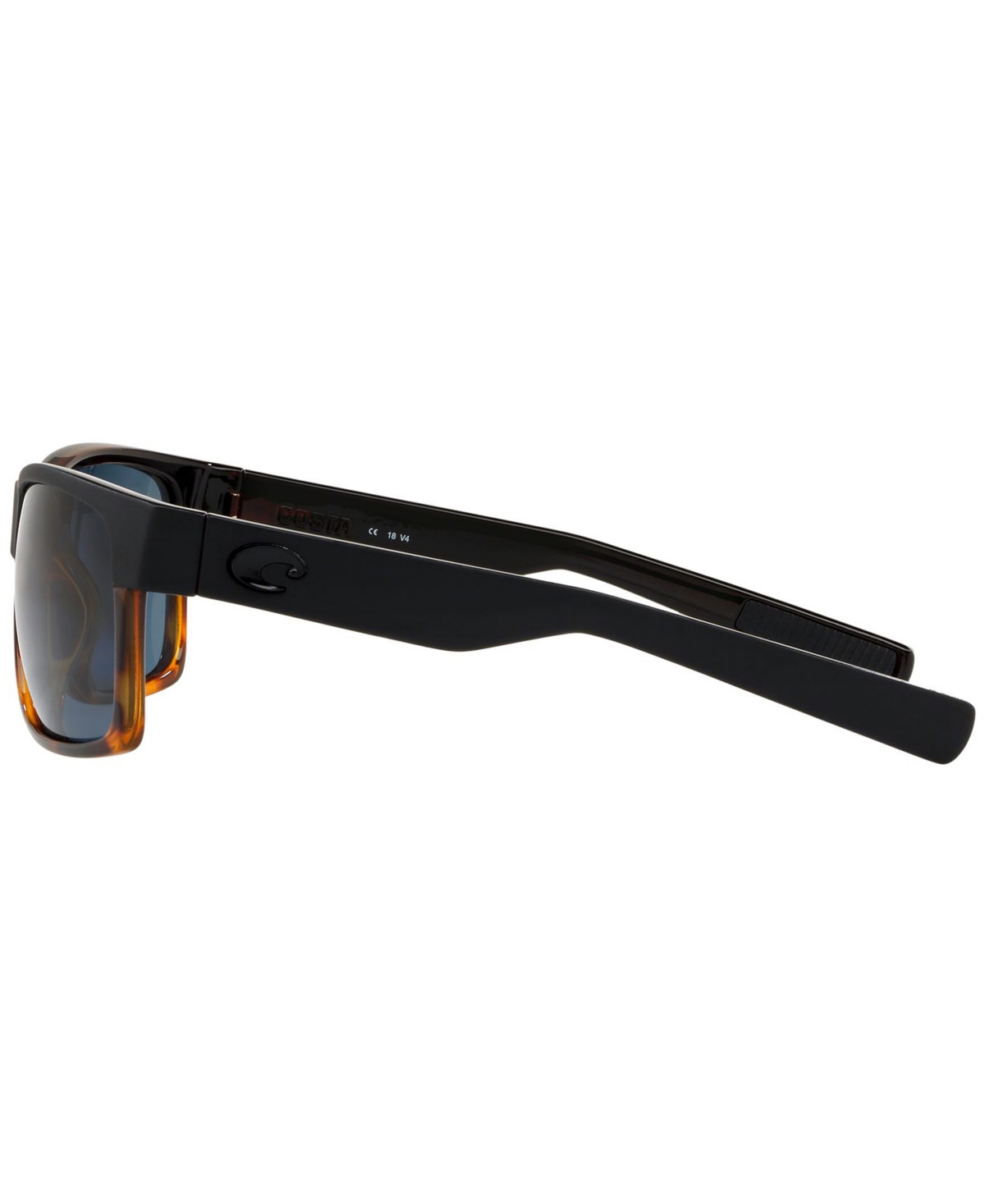 Shop Costa Del Mar Polarized Sunglasses, Half Moon 60 In Black Matte,grey Polar