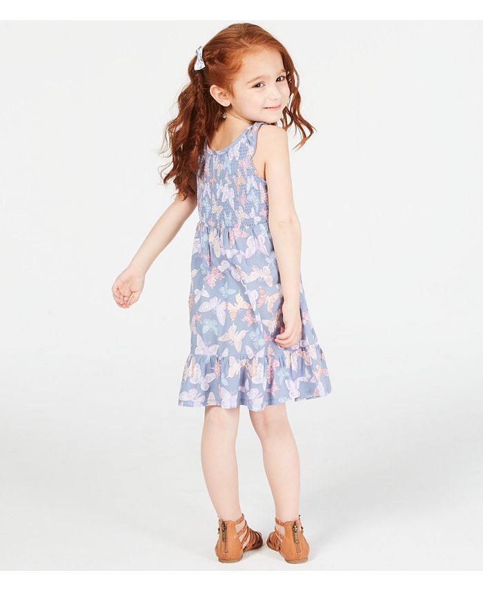 Epic Threads Little Girls Smocked Butterfly-Print Dress, Created for ...
