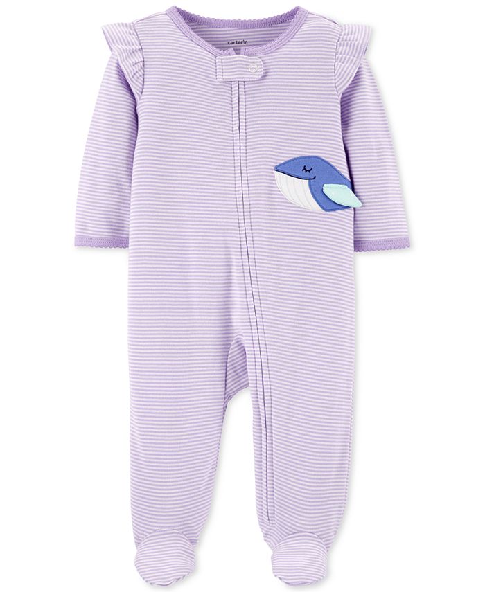 Carter's Baby Girls Whale Cotton Footed Pajamas Macy's