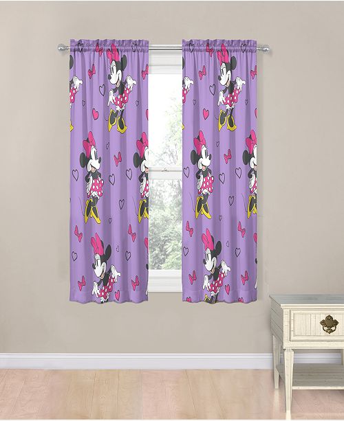 Disney Minnie Mouse Purple Love 63 Drapes Reviews Window