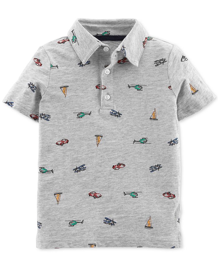 Carter's Toddler Boys Printed Cotton Polo Shirt Macy's