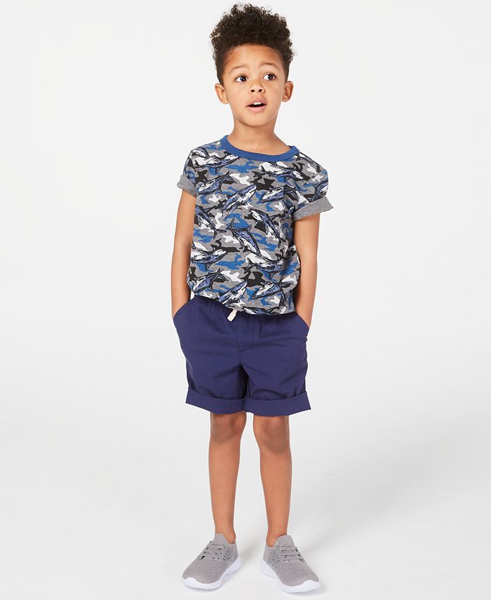 Epic Threads Little Boys Shark T-Shirt & Drawstring Shorts, Created for ...