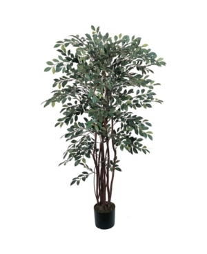 Nearly Natural 4' Ruscus Faux Silk Tree In Green
