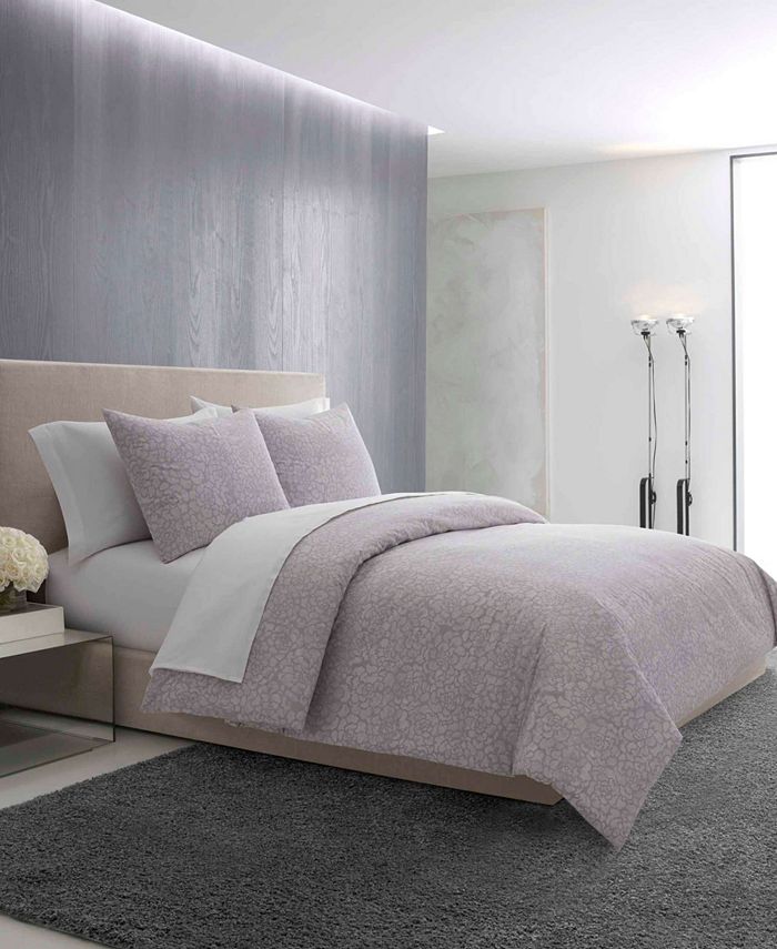 Vera Wang Textured Roses Lilac Comforter Set, Queen Macy's